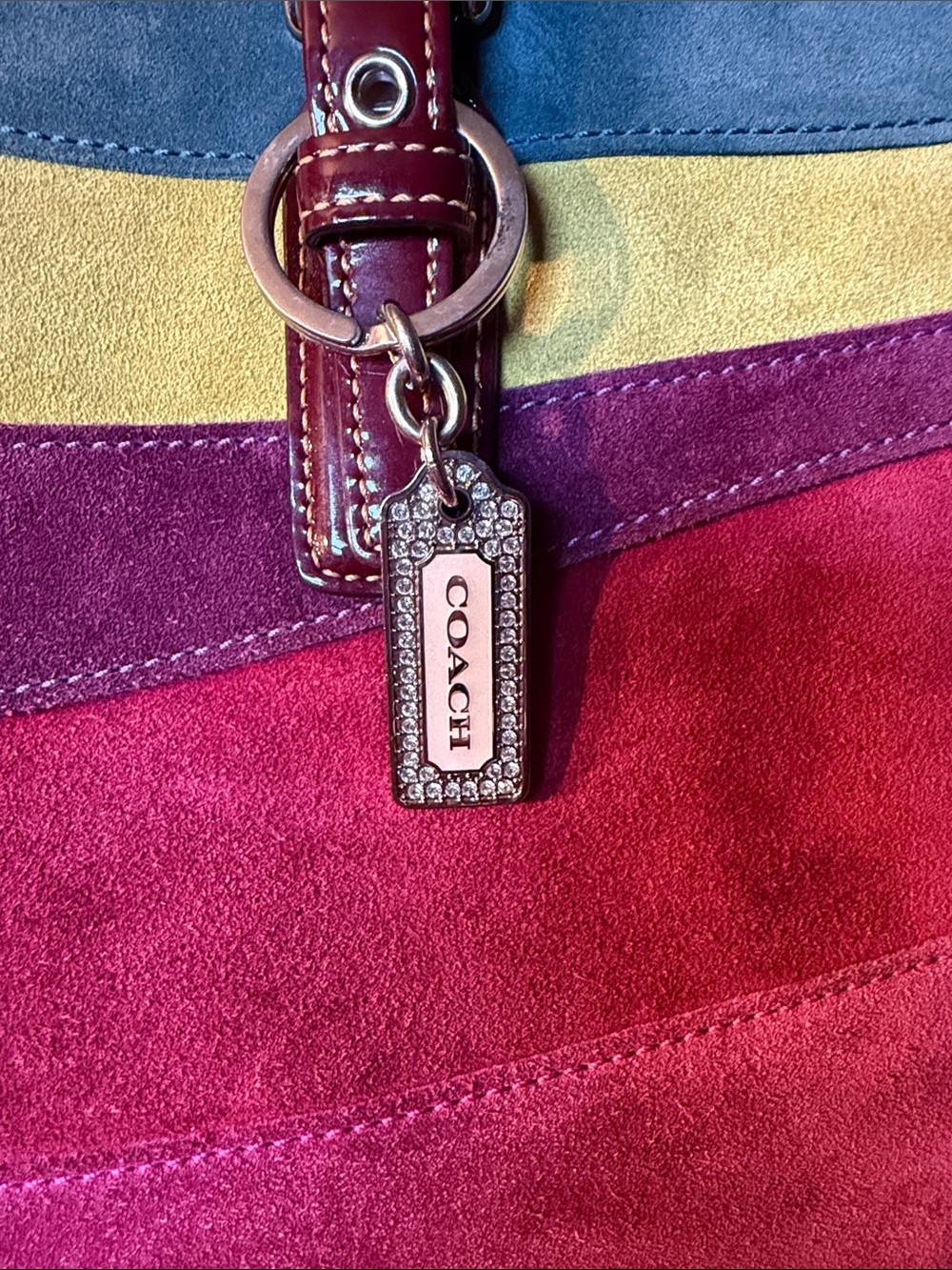 Coach Limited Edition Suede Large Wave Multicolor Gallery Tote. Great Condition - Picture 2 of 14